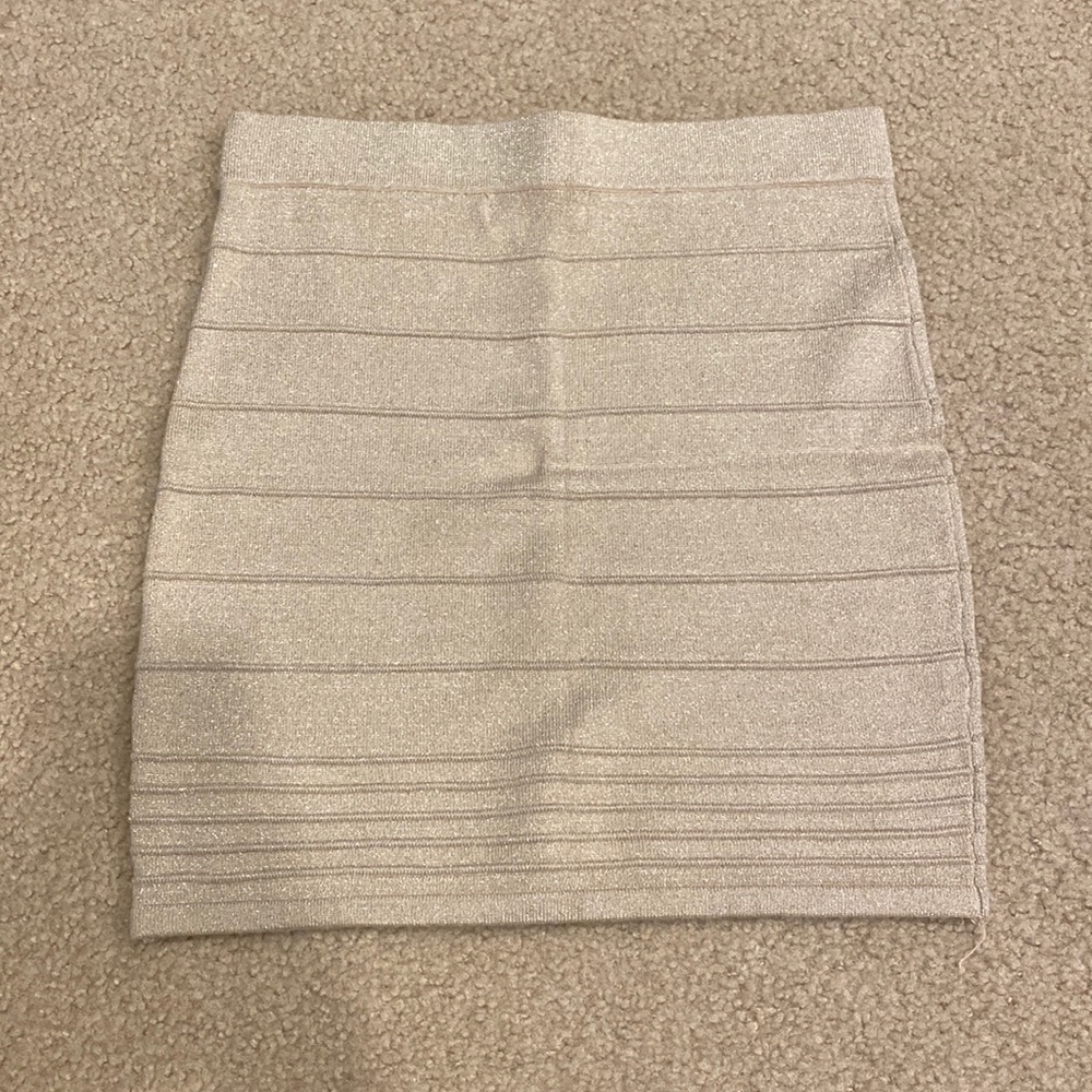Charlotte Russe - Gold mini skirt, Size M